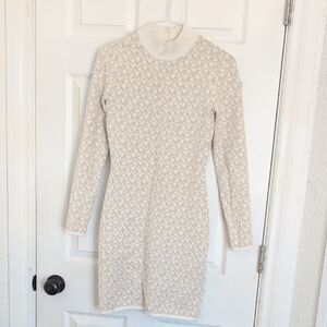 Michael Kors Cream Logo-Print Mini Dress